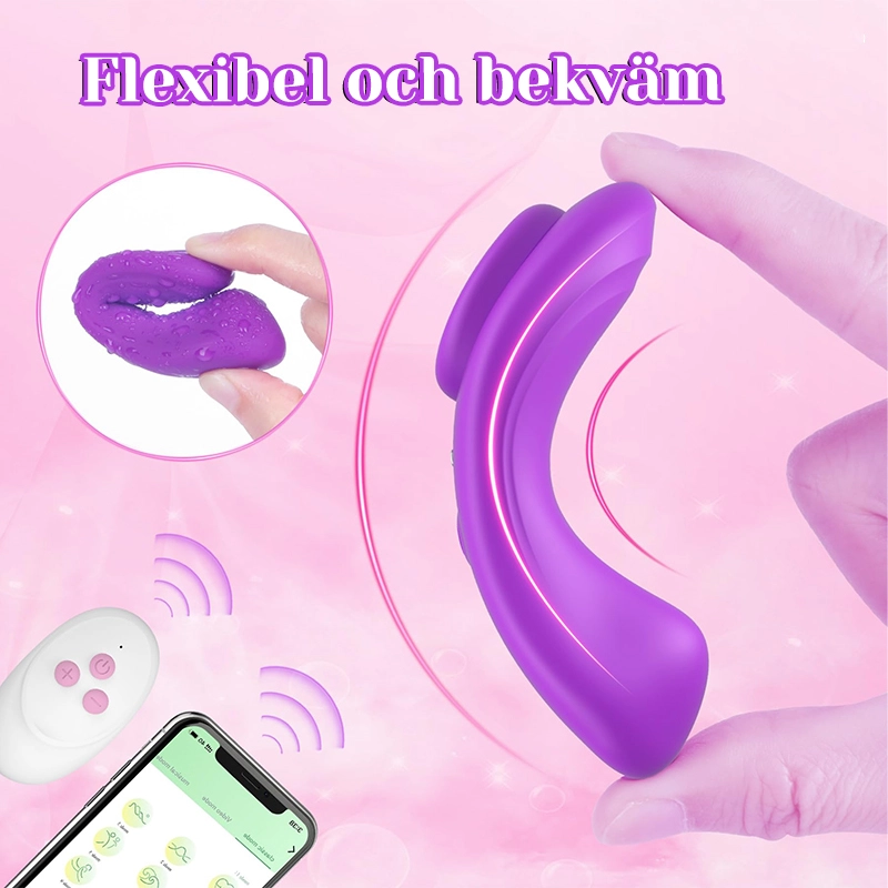 APP Fjärrkontrollerad Trosvibrator Med Magnetklämma