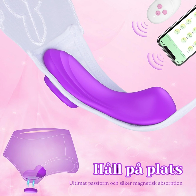 APP Fjärrkontrollerad Trosvibrator Med Magnetklämma