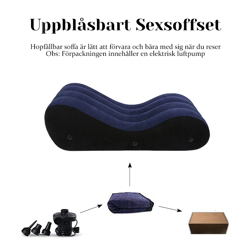 Portabel Uppblåsbar Sexsoffa-set