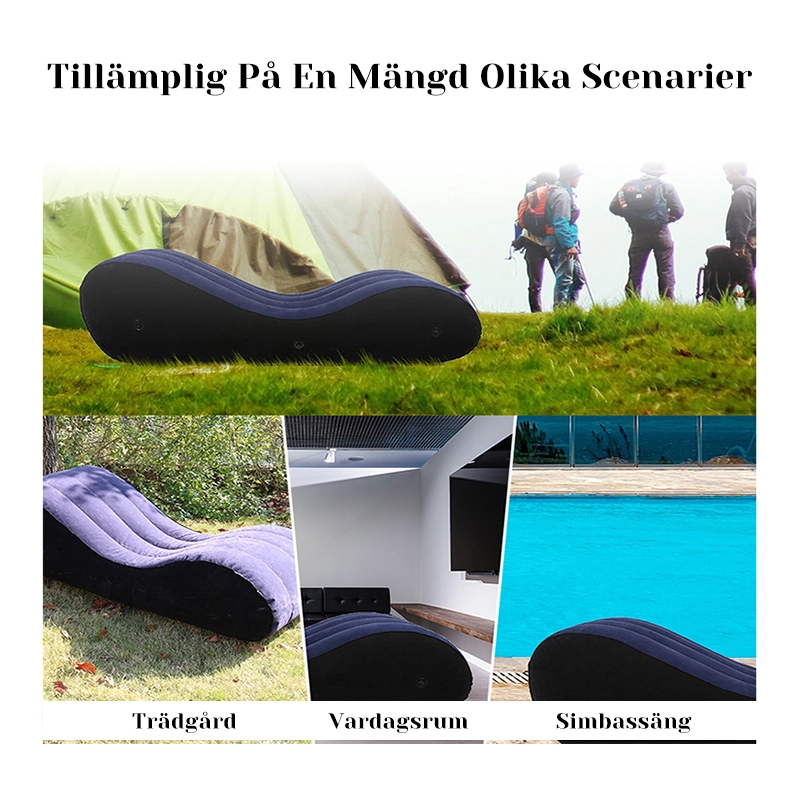 Portabel Uppblåsbar Sexsoffa-set