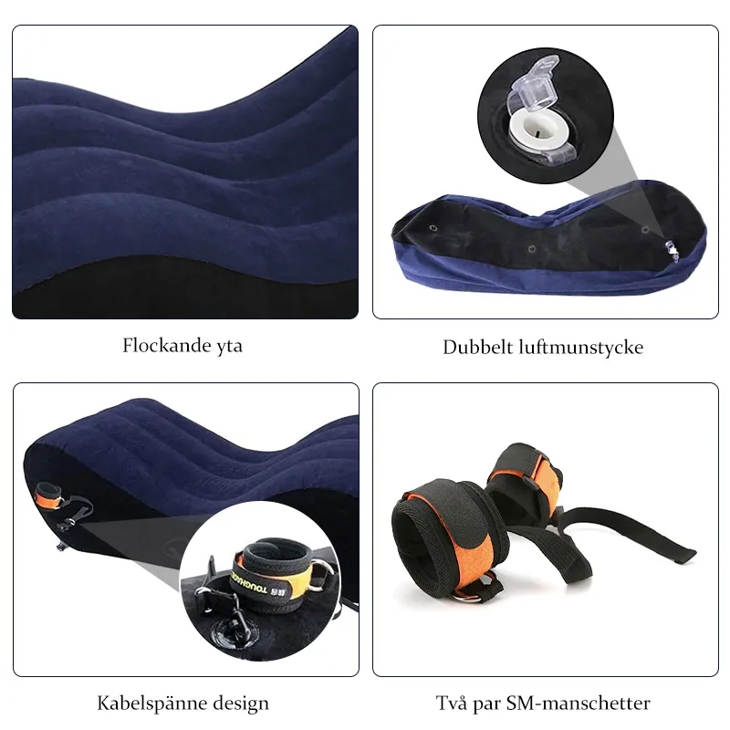 Portabel Uppblåsbar Sexsoffa-set