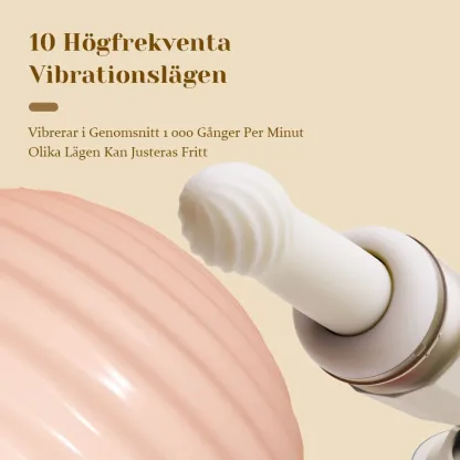 10 Vibrationslägen & 7 Stötvågsfunktioner, Uppvärmd Premium Sexmaskin