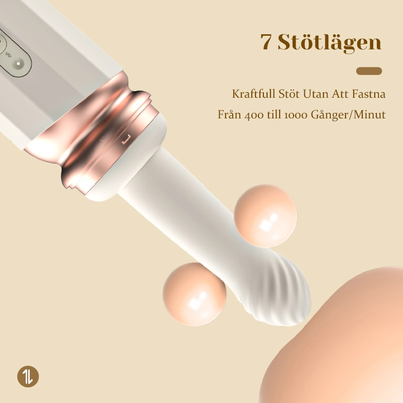 10 Vibrationslägen & 7 Stötvågsfunktioner, Uppvärmd Premium Sexmaskin
