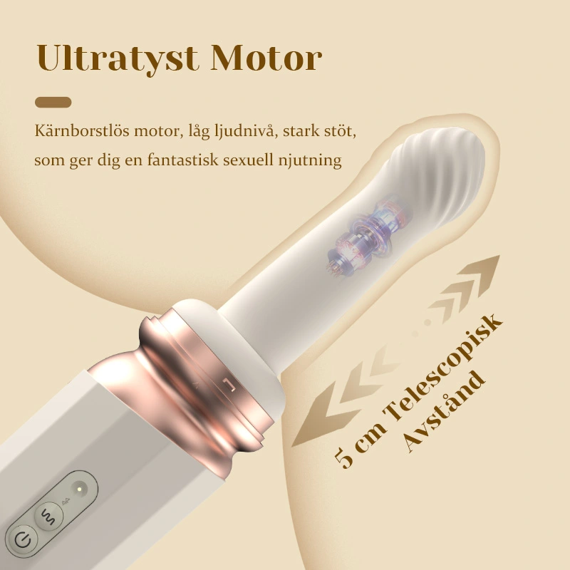10 Vibrationslägen & 7 Stötvågsfunktioner, Uppvärmd Premium Sexmaskin