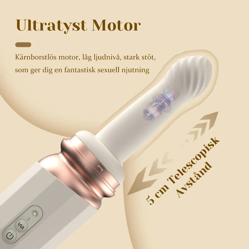 10 Vibrationslägen & 7 Stötvågsfunktioner, Uppvärmd Premium Sexmaskin