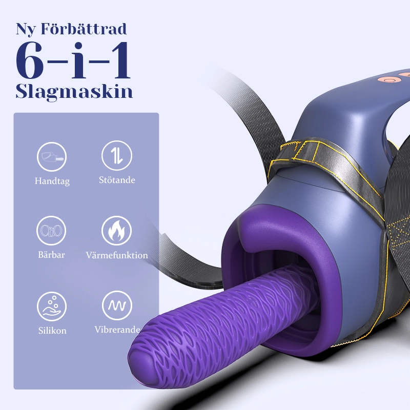 Portabel Bärbar Teleskopisk Vibrator Med Uppvärmning Sexmaskin