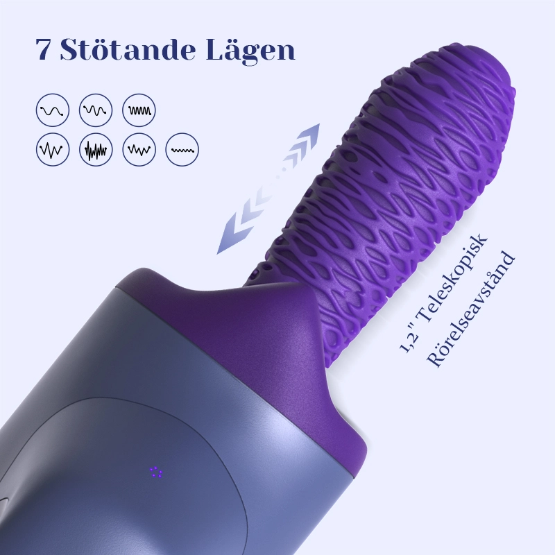 Portabel Bärbar Teleskopisk Vibrator Med Uppvärmning Sexmaskin
