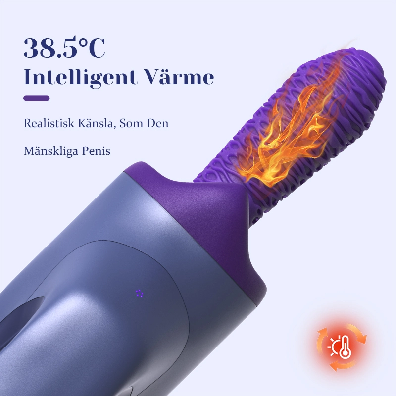 Portabel Bärbar Teleskopisk Vibrator Med Uppvärmning Sexmaskin