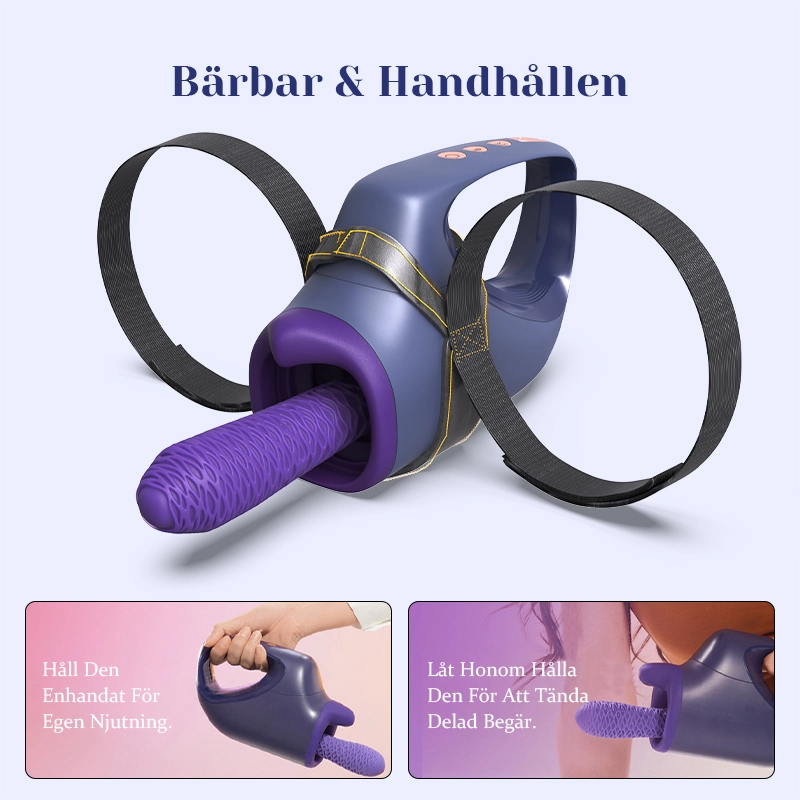 Portabel Bärbar Teleskopisk Vibrator Med Uppvärmning Sexmaskin