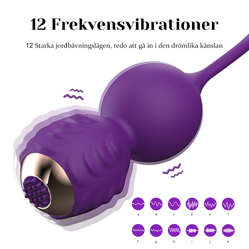 12 Vibrationslägen Silikon Geisha Kulor