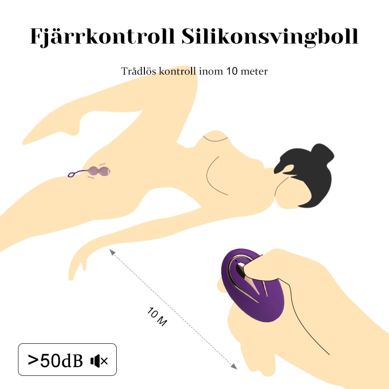 12 Vibrationslägen Silikon Geisha Kulor