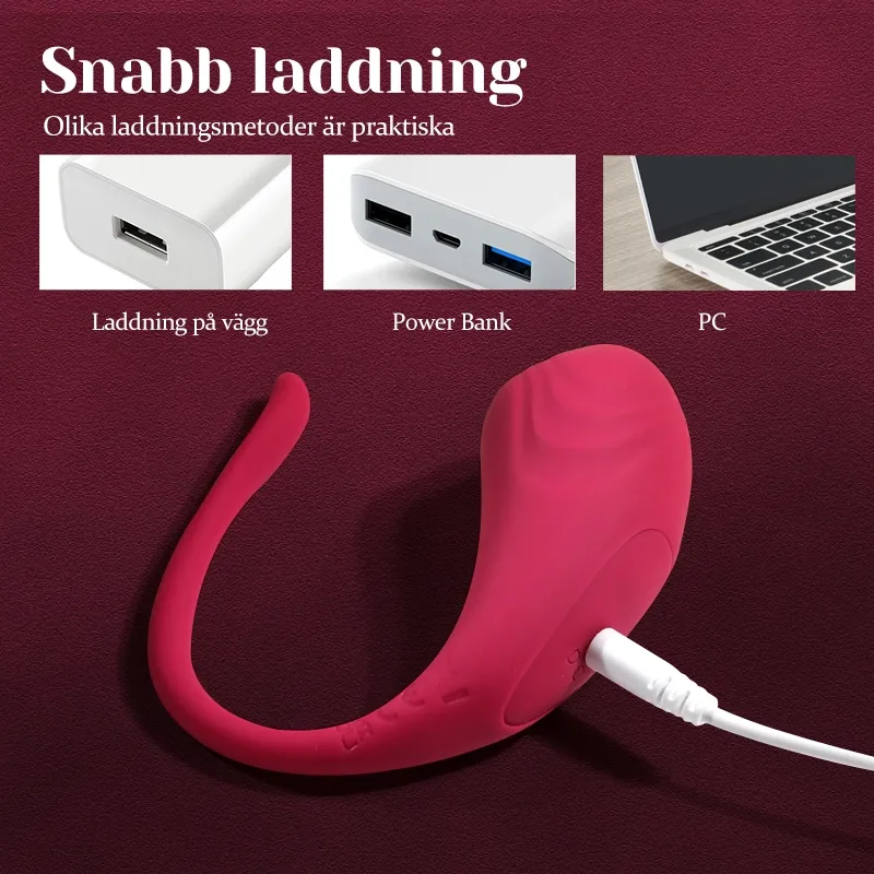 Bärbar APP Fjärrkontrollerad Vibrerande Trosor