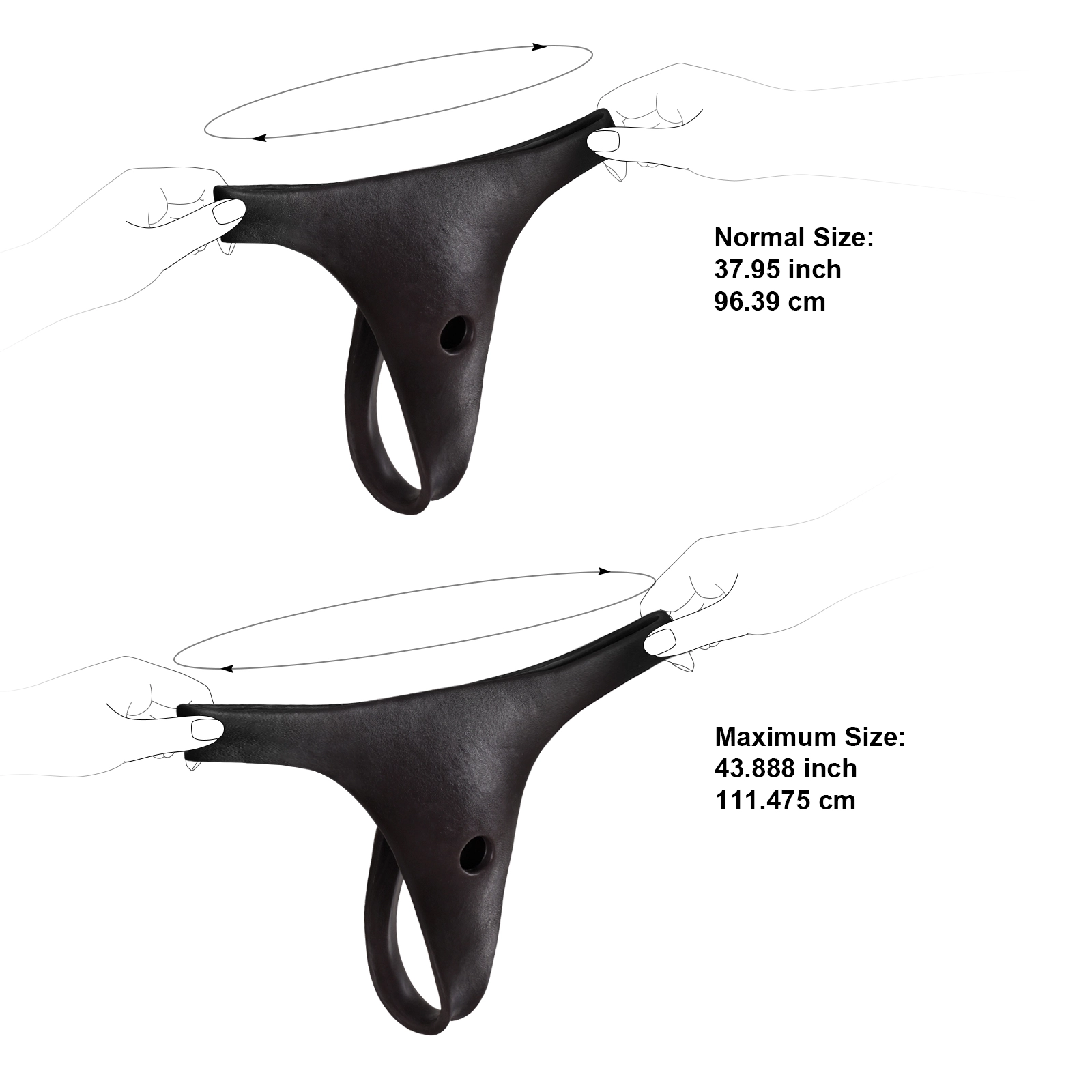 Realistisk Svart Silikon Strapon Dildo