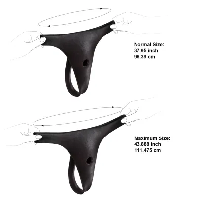 Realistisk Svart Silikon Strapon Dildo