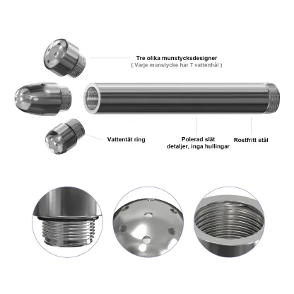 3-håls aluminium dusch analrengörare