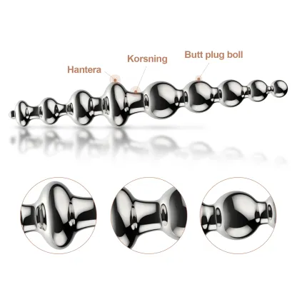 Metal Anal Trainer Butt Plug för nybörjare