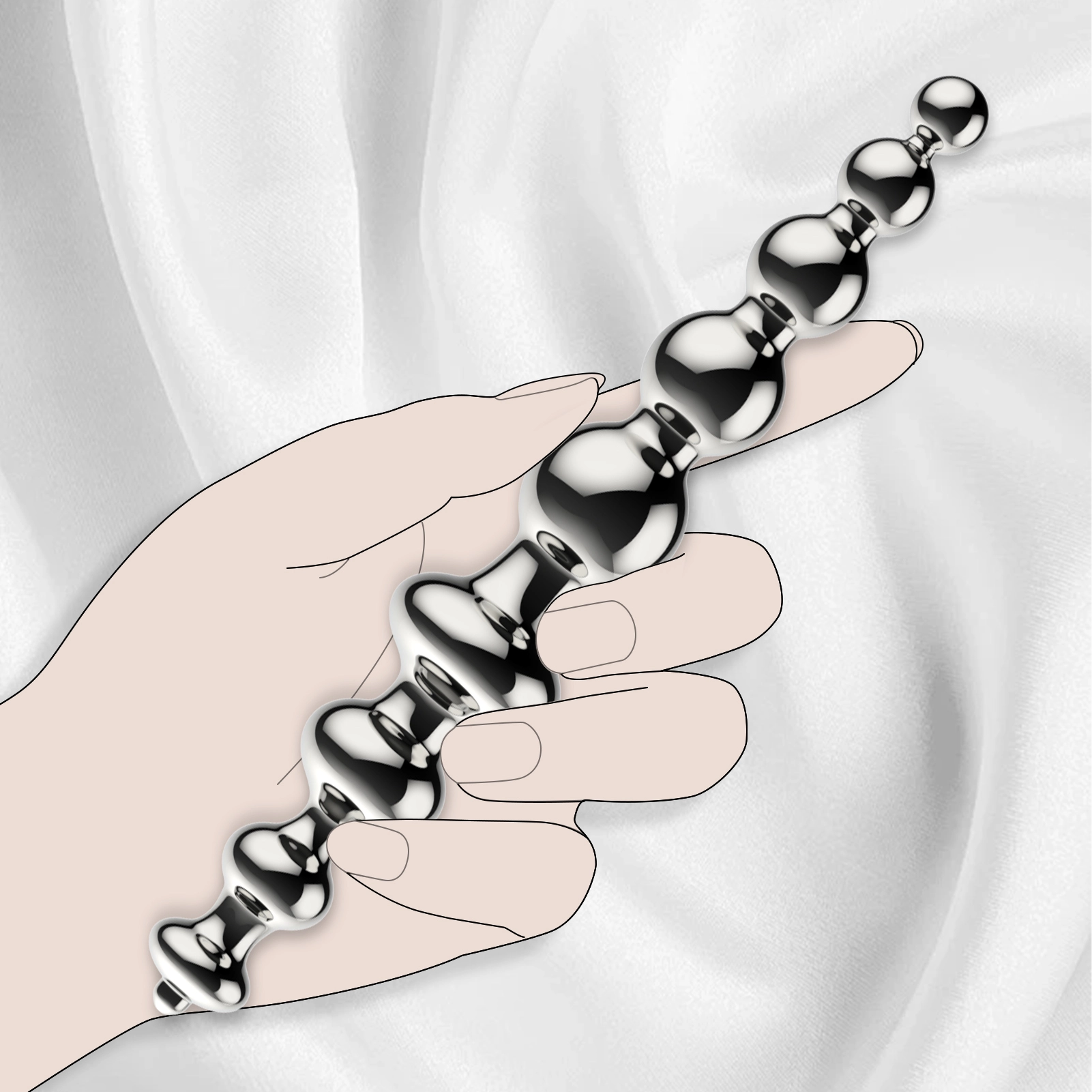 Metal Anal Trainer Butt Plug för nybörjare