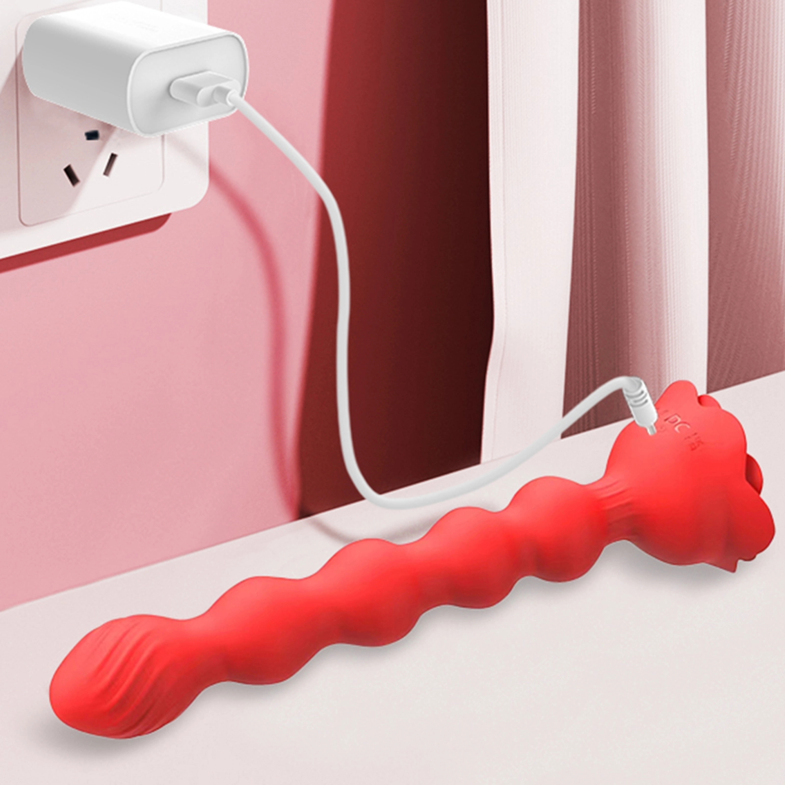 10 vibrationslägen sexleksaker röda analkulor