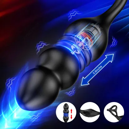 9 Vibrationslägen för Manliga Analkulor Massager