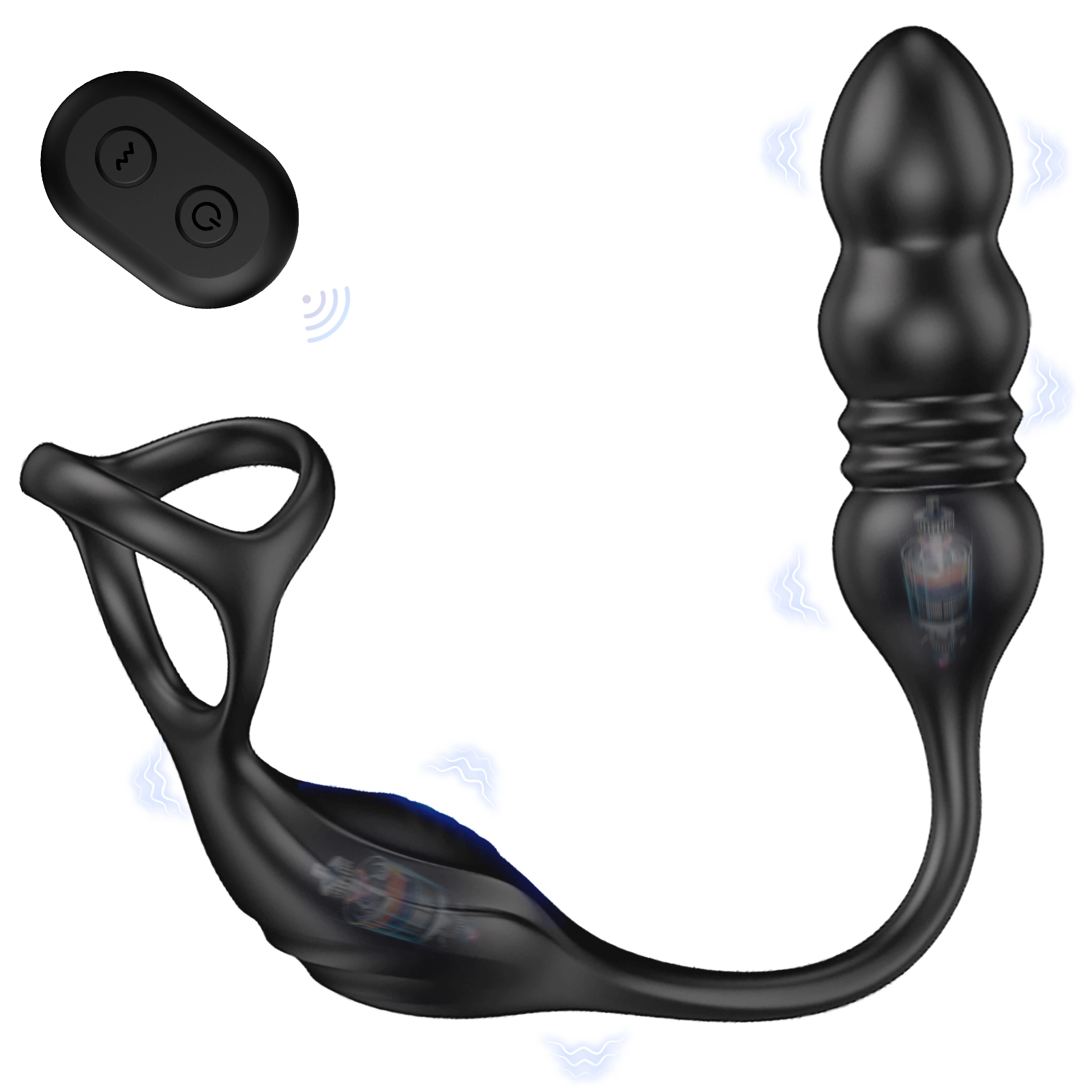 9 Vibrationslägen för Manliga Analkulor Massager