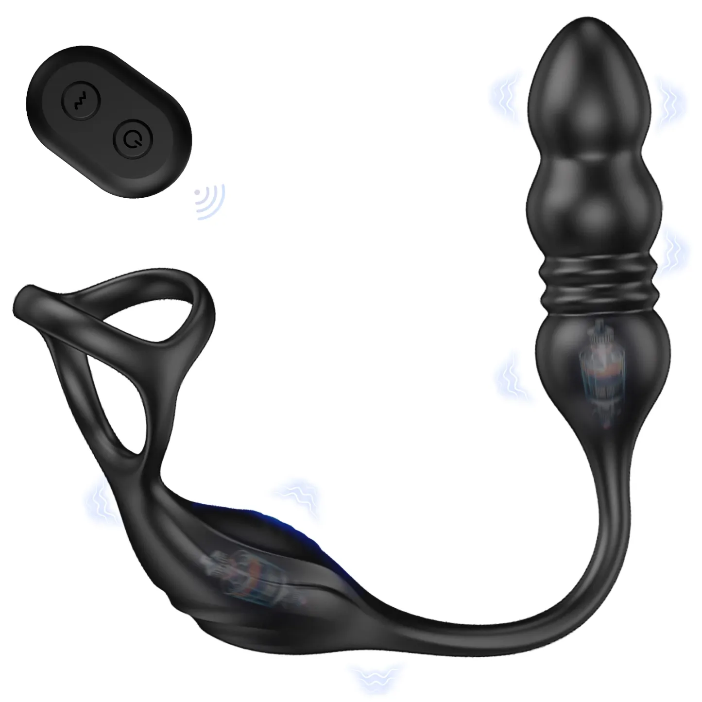 9 Vibrationslägen för Manliga Analkulor Massager