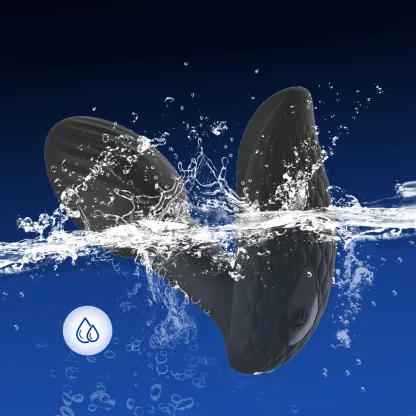 Fjärrstyrd silikonbuttplugg med 9 vibrations- och rotationslägen