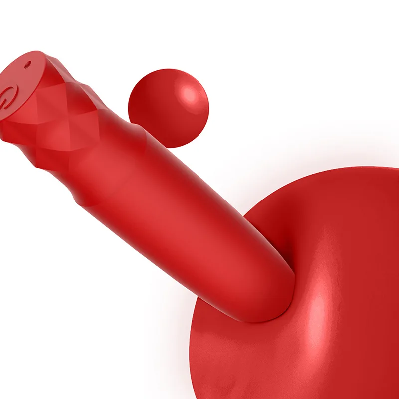 10 Kraftfulla Vibrationslägen Uppladdningsbar Läppstiftsdesignad Bullet Vibrator