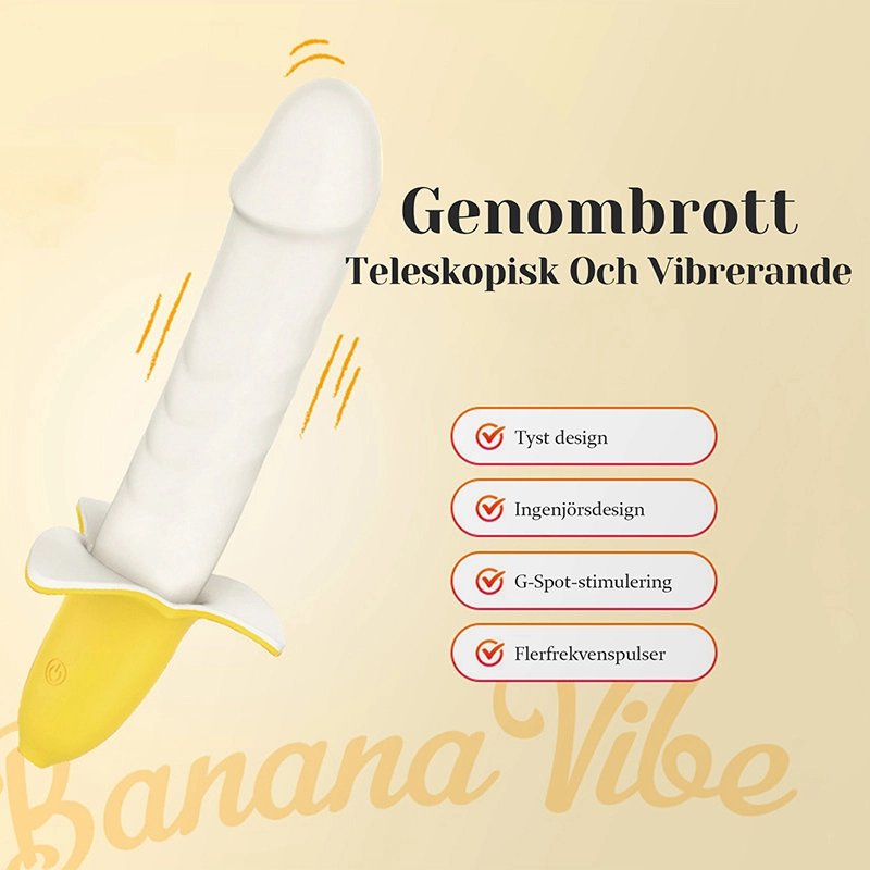 Vibrator Med 8 Teleskopiska & Vibrerande Lägen Och Stötande Funktion