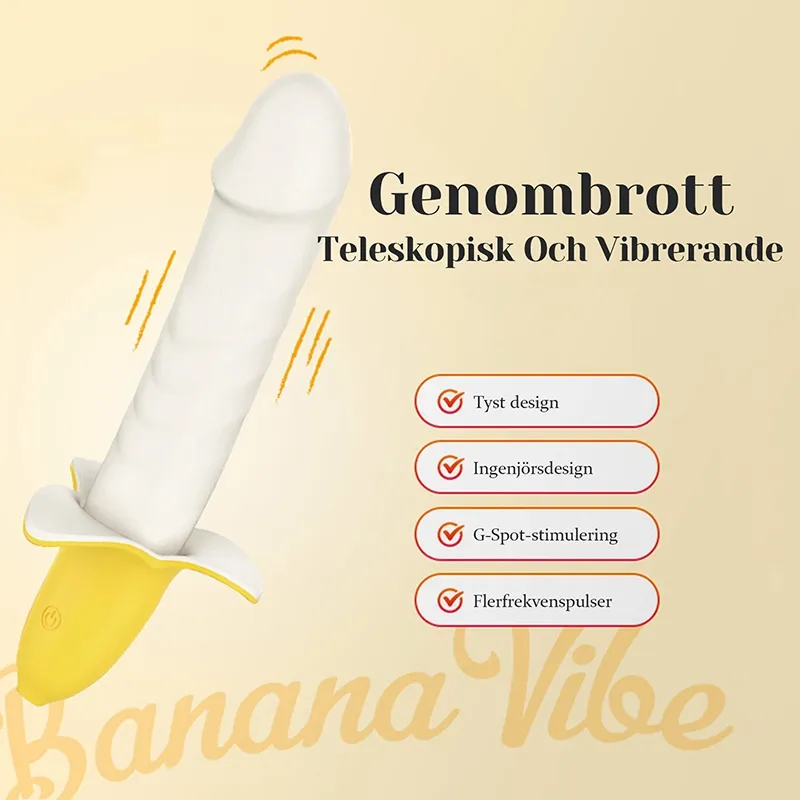 Vibrator Med 8 Teleskopiska & Vibrerande Lägen Och Stötande Funktion