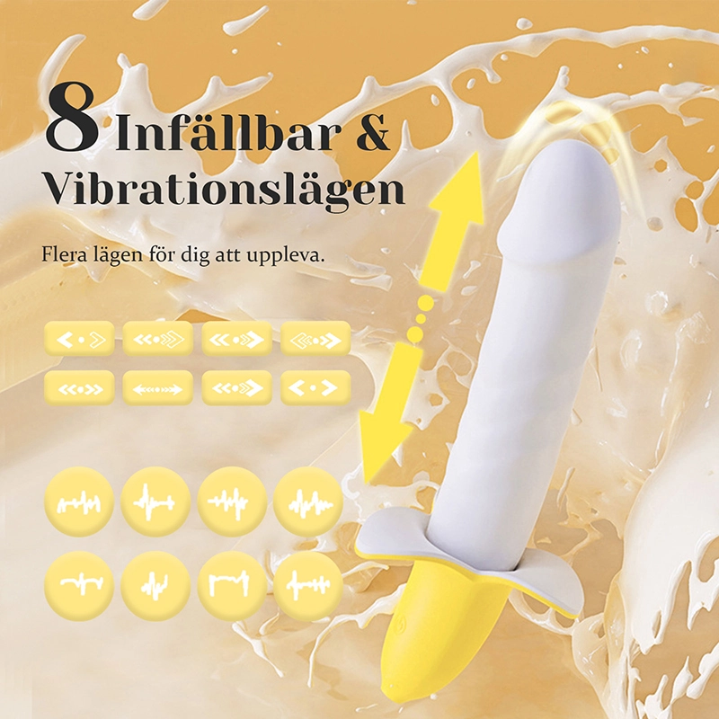 Vibrator Med 8 Teleskopiska & Vibrerande Lägen Och Stötande Funktion
