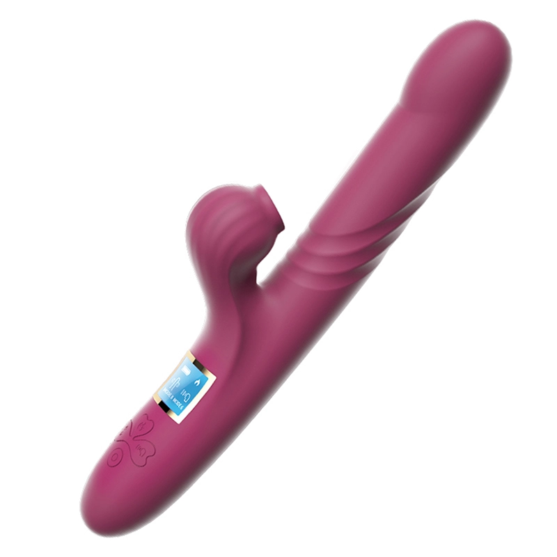 LED Skärm Sugande Värmande Stötande Vibrator
