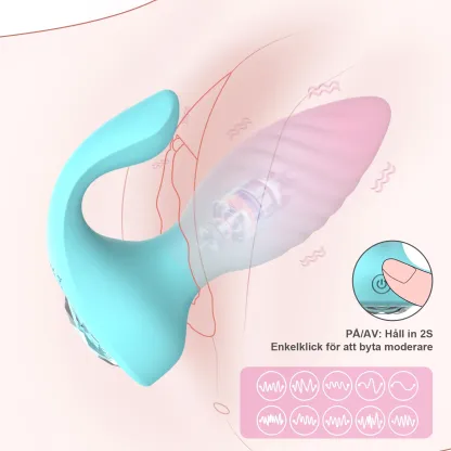 Anal- och klitorisstimulator med 10 vibrationslägen och fjärrkontroll