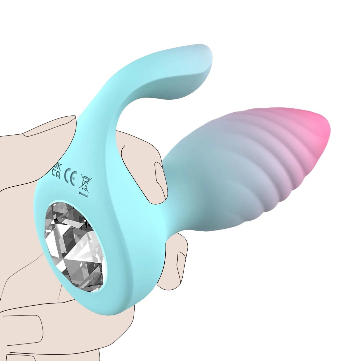 Anal- och klitorisstimulator med 10 vibrationslägen och fjärrkontroll