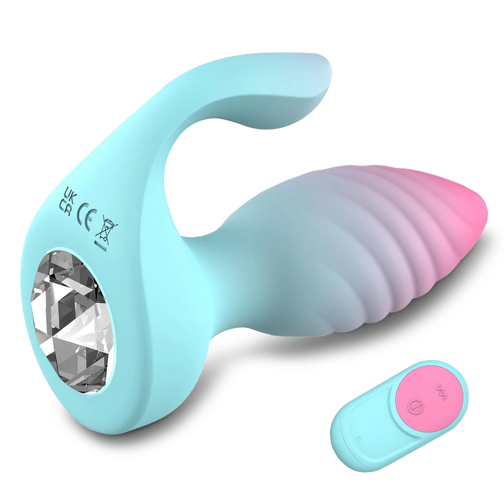 Anal- och klitorisstimulator med 10 vibrationslägen och fjärrkontroll