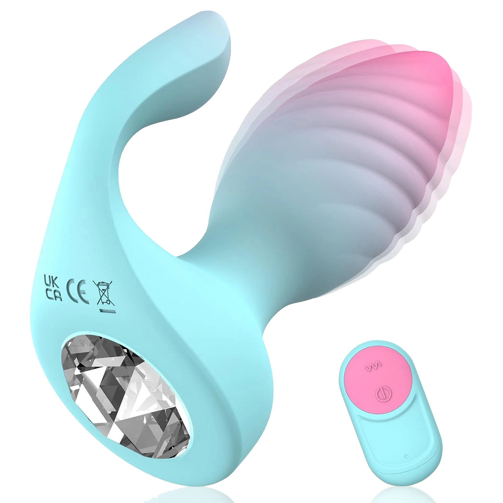 Anal- och klitorisstimulator med 10 vibrationslägen och fjärrkontroll