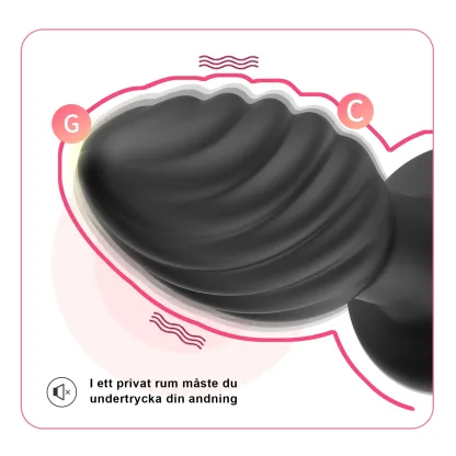 Silikonbuttplugg med 10 vibrationslägen och trådlös fjärrkontroll, enkel att använda.