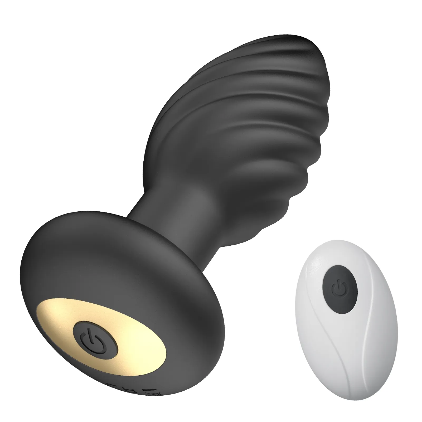 Silikonbuttplugg med 10 vibrationslägen och trådlös fjärrkontroll, enkel att använda.