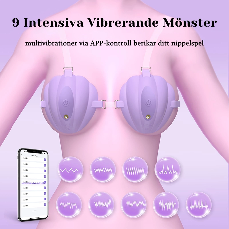 Bärbar smart vibrerande nippelleksak