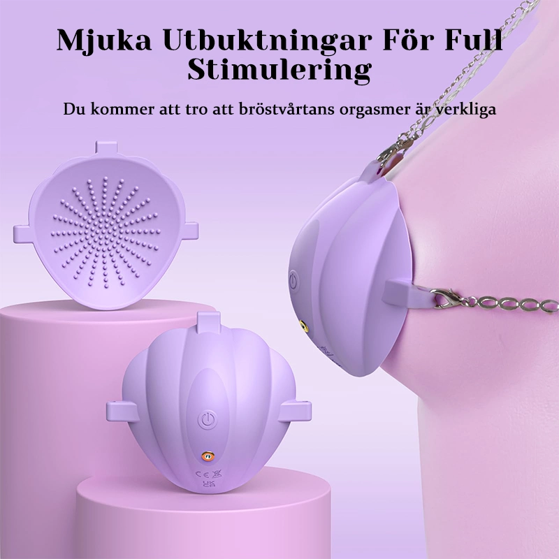 Bärbar smart vibrerande nippelleksak