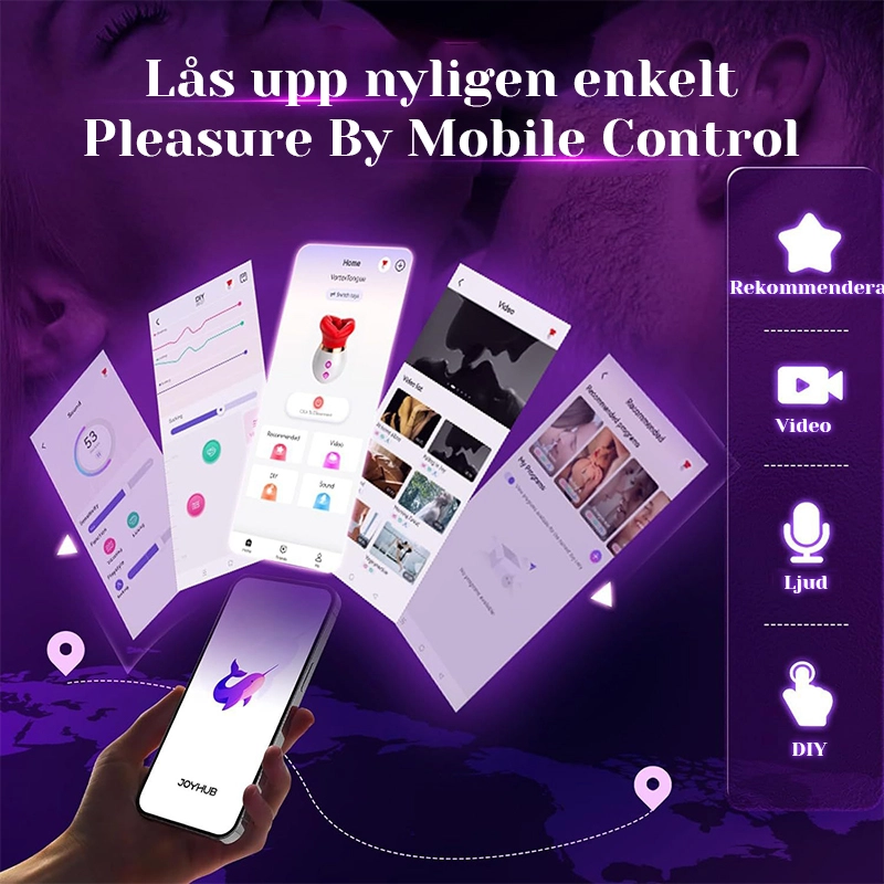 Stor Mun Sugningsvibrator Med APP Styrning