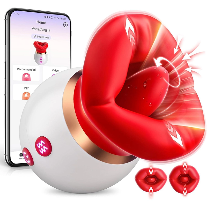 Stor Mun Sugningsvibrator Med APP Styrning