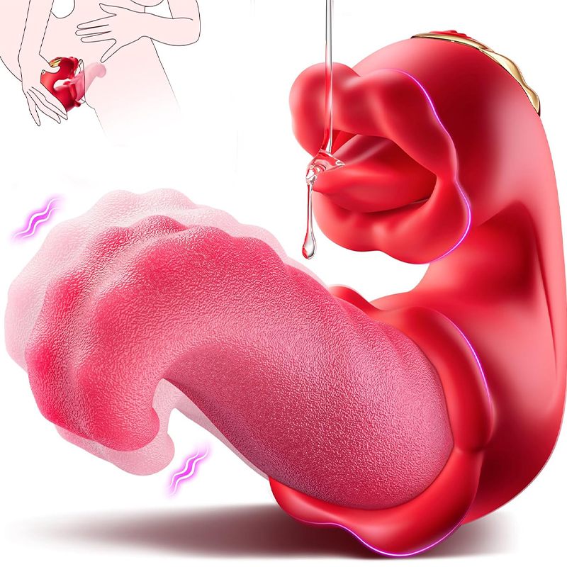 3-i-1 Stark Tunga Vibrator Med Slick & Svängfunktion