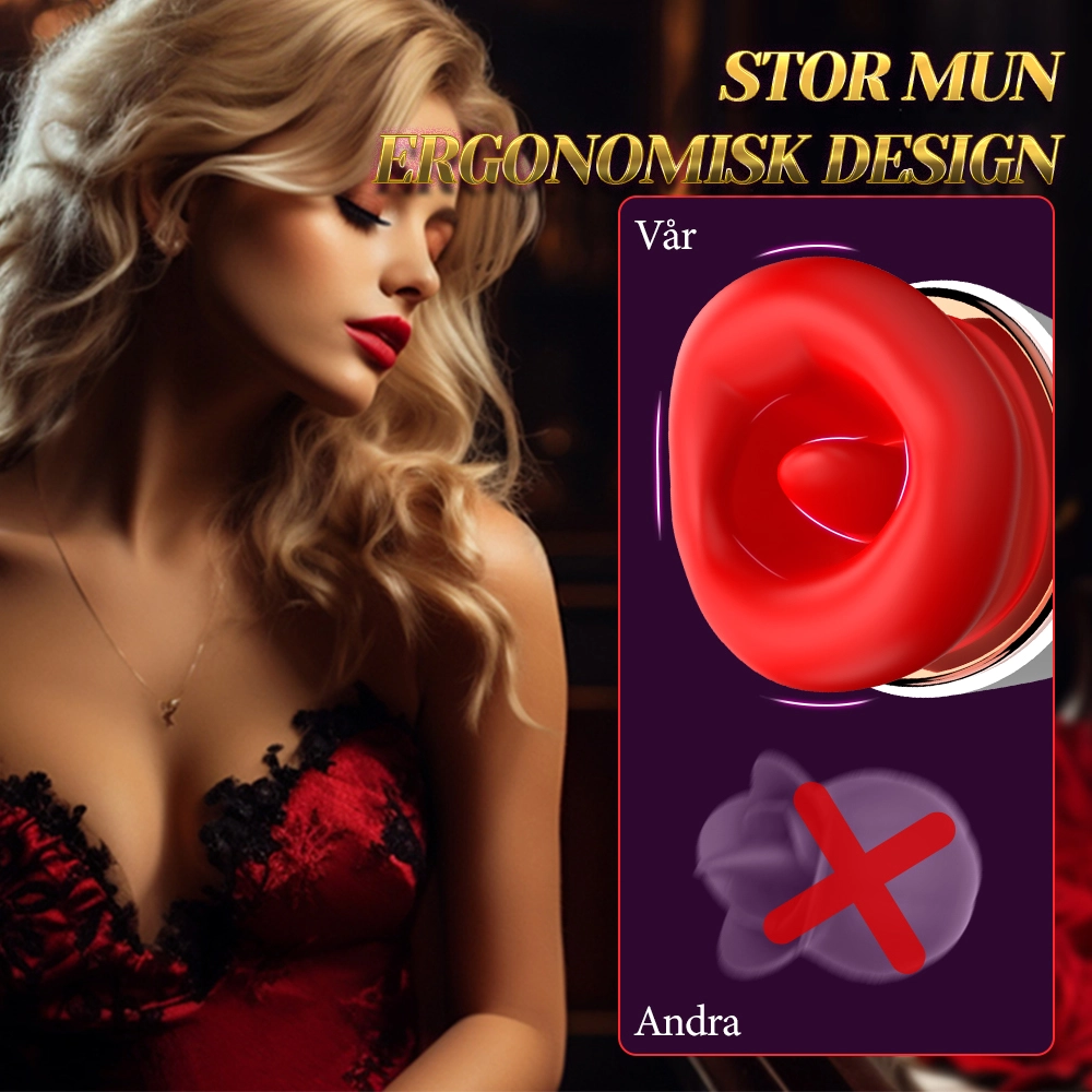 Tunga Vibrator Med 10 Vibrationer & Slick Sväng Lägen
