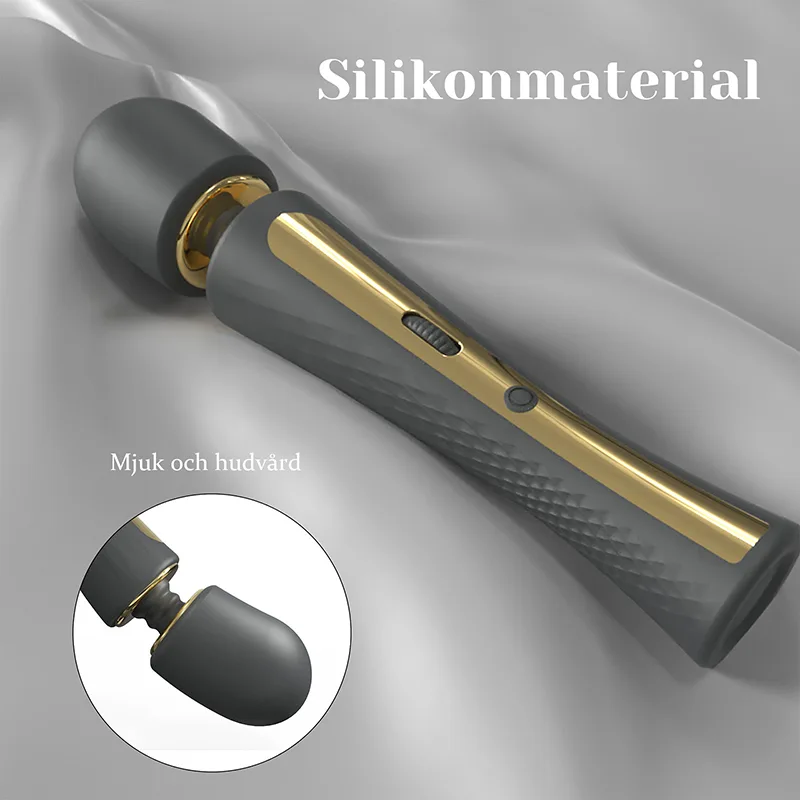 7 Vibrationslägen Rullreglage Silikon Uppladdningsbar Stav Vibrator