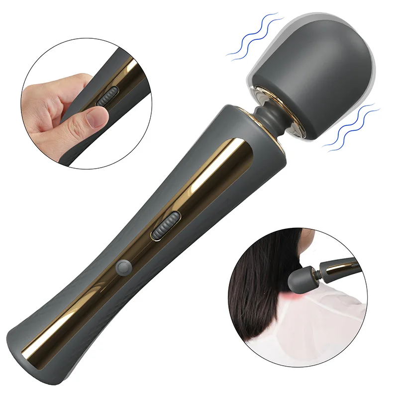 7 Vibrationslägen Rullreglage Silikon Uppladdningsbar Stav Vibrator