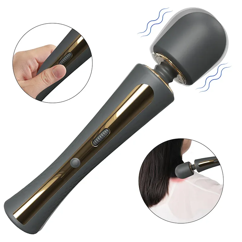 7 Vibrationslägen Rullreglage Silikon Uppladdningsbar Stav Vibrator