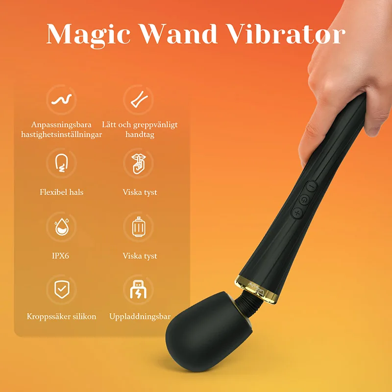 5 Frekvenser & 3 Växlar Hastighet Vibration Stav Vibrator
