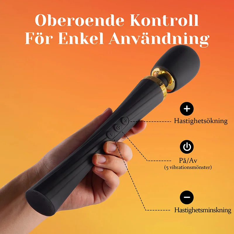 5 Frekvenser & 3 Växlar Hastighet Vibration Stav Vibrator