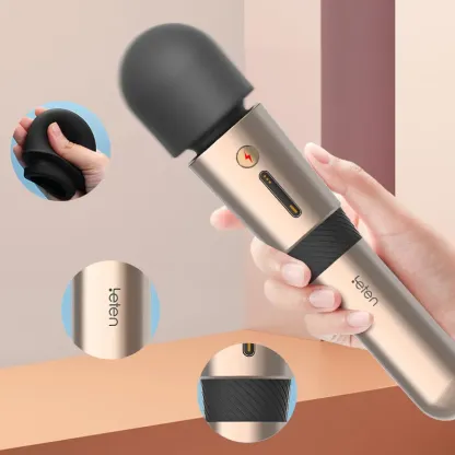 3 Växlad Hastighet & 7 Frekvent Vibrerande Laddningsbar Stav Vibrator