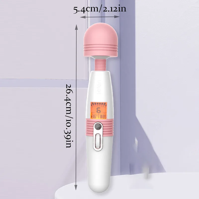 LCD Display Deluxe Laddningsbar Stav Vibrator